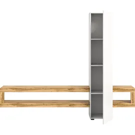 INOSIGN Wohnwand »Zolder, Breite 240 cm, push-to-open, 1 Tür, 3 Einlegeböden,« 2 Stk. tlg., weiß