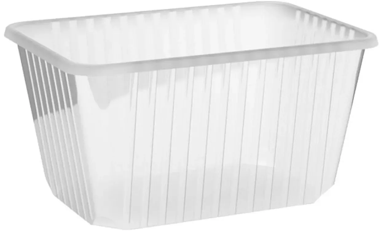Rechteckschalen klar 1500 ml (PP), 50 Stk.