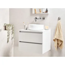 Beliani Waschbeckenunterschrank 60 x 47 cm Weiß