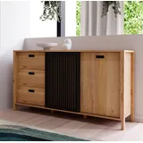Forte Sideboard »Jytana«, in Mauvella Eiche / schwarz