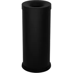 Stil Casa selbstlöschender Abfalleimer, lackierter Stahl, Ø 25xh. 60 cm, Schutzrand aus Kunststoff, 25 Liter, schwarz.