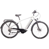 Saxonette E-Bike SAXONETTE "Quantum Sport Man" E-Bikes Gr. 48 cm, 28 Zoll (71,12 cm), silberfarben E-Bikes Pedelec, Elektrofahrrad für Damen u. Herren, Trekkingrad