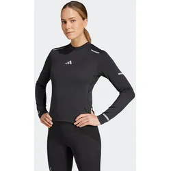 Laufshirt ADIDAS PERFORMANCE "ULT HI VIS LS W", Damen, Gr. M, schwarz, Obermaterial: 100% Polyester, sportlich, Shirts