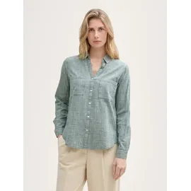Tom Tailor With Slub Structure 1035247 Bluse Explorer Green 40