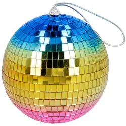 Disokugel bunt Regenbogen Disco Party Deko Ø 15 cm