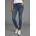 Stretch-Jeans ARIZONA Damen Gr 50 N-Gr blau dar blau use Jersey Obermaterial 59 Baumwolle 40 Polyester 1 Elasthan Basic bequem knöchellang Jeans weites Bein normale Leibhöhe knöchellang mit Used-Waschung