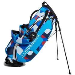 J.Lindeberg Golf Play Standbag blau/schwarz/weiss