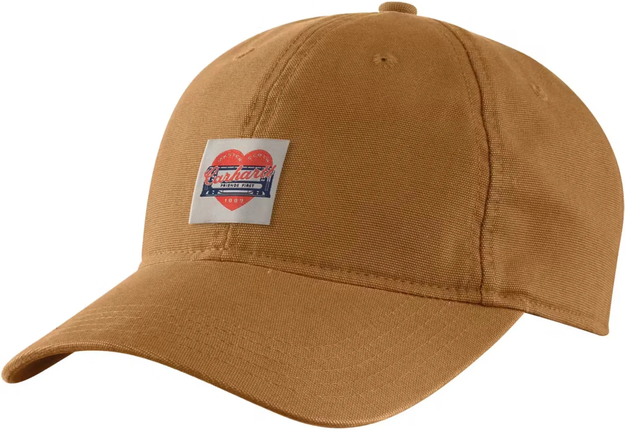 Carhartt Heart Patch Canvas Cap, bruin Voorman