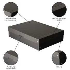 Falken Aufbewahrungsbox Pure Box A3 32 x 44 x 10 cm 1-tlg. schwarz