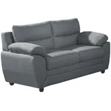 vente-unique Vente-unique-Sofa 2-Sitzer, - Stoff - Anthrazit, - Manoa