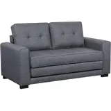 Hti-Living HTI-Living, Sofa + Bettsofa, Zweisitzer mit Schlaffunktion Dunkelgrau Azaria (2-Sitzer)