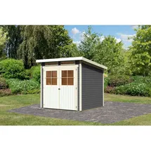 Karibu Glücksburg 3 2,13 x 2,17 m terragrau