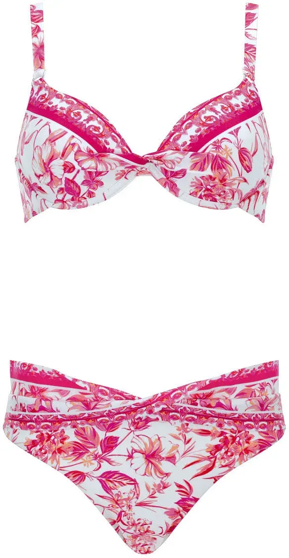 Olympia Beachfashion Hibiscus Bloom Wire Set Damen Bikini pink 40D