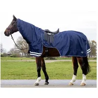 HKM Ausreitdecke mit abnehmbaren Halsteil (155cm) - Dunkelblau