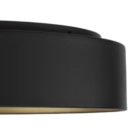 LINDBY Gracjan 1-flammig rund schwarz/gold