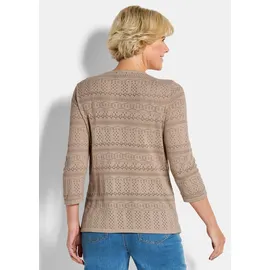 GOLDNER Rundhalspullover Beige 21