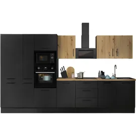 BASIC by Balculina Küchenzeile Turin 360 cm schwarz