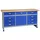 KÜPPER Werkbank Holz 1700 mm x 840 mm x 600 mm Ultramarinblau/Silber-Grau 9 Schubladen, 1 Tür