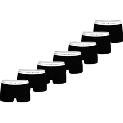 Trunk "7P TRUNK", Herren, Gr. XL (54), schwarz (blk, blk, blk, blk, blk, blk, blk), Jersey, Obermaterial: 95% Baumwolle, 5% Elasthan, TOMMY HILFIGER UNDERWEAR, kontrastfarbene Details, körpernah, Unterhosen, mit Logobund