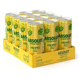 Absolut Cocktail Pineapple Fizz 10,0 % vol 0,33 Liter Dose, 12er Pack
