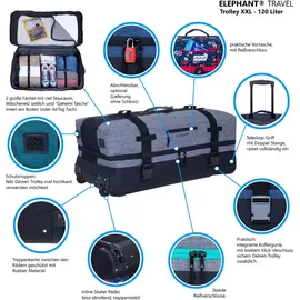 Elephant Gin Elephant Travel 4-Rollen 80 cm / 120 l grau/türkis