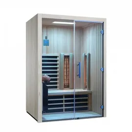 InfraWorld Infrarotkabine Triosol Design 145 Vg Tanne 145x112x201cm Mit 2 Abc-strahler Salzverdampfe