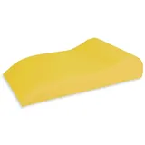 Fränkische Schlafmanufaktur Venenkissen, Beinhochlagerungskissen mit abwaschbarem Kunstlederbezug, 70x40x16cm Ausführung Kaltschaum, Größe Gelb