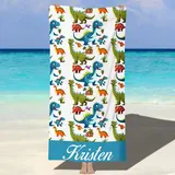 MJARTORIA Personalisiert Strandtuch Microfaser Badetuch mit Namen Kinder Damen, Beach Towel Handtuch Badetuch Stranddecke Schnelltrocknend für Reise Schwimmen Sauna Yoga Fitness 76x152cm Mikrofaser