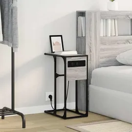 vidaXL Nachttisch Grau Sonoma Holzwerkstoff