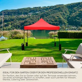 Mobili Rebecca Faltpavillon 3 x 3 m Rot