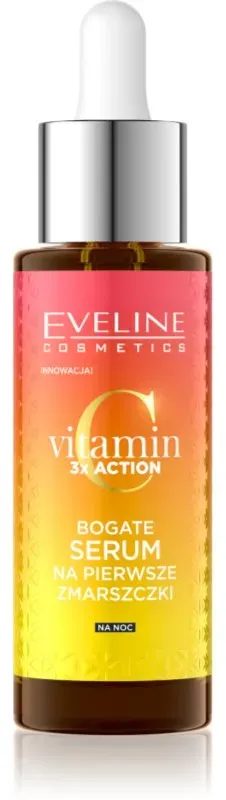 Eveline Cosmetics Vitamin C 3x Action Nachtserum für erste Falten 30 ml