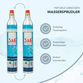 Cago 2 x CO2 Zylinder + 2 Füllung