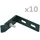 vidaXL Wand-Eckverbinder 10 Sets Grün