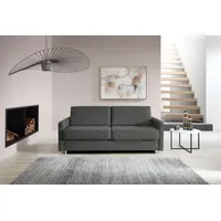 Schlafsofa BALI "JUNARA, Dauerschläfer mit zweigeteiltem Lattenrost", grau, B:205cm H:18cm T:101cm, 100% PES, Sofas, Schlafsofa, 160er u. 180er Breite, 2 Matratzenvarianten