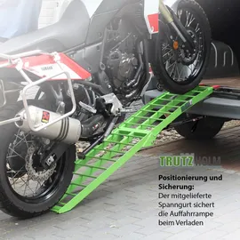 Baumarktplus TRUTZHOLM 1 x Auffahrrampe Klappbar Länge 180 cm Riffelstab