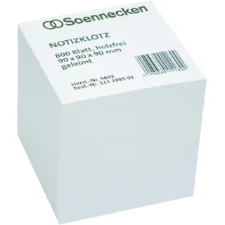 SOENNECKEN Notizklotz 5803 9x9x9cm 800Blatt weiß