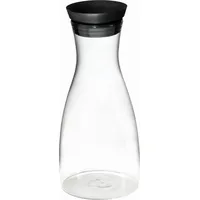 APS Glas-Karaffe, Ø 9,5 cm, H: 29 cm, mit Edelstahl- / Silikondecke, 1 Liter