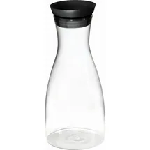 APS Glas-Karaffe, Ø 9,5 cm, H: 29 cm, mit Edelstahl- / Silikondecke, 1 Liter
