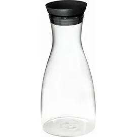 APS Glas-Karaffe, Ø 9,5 cm, H: 29 cm, mit Edelstahl- / Silikondecke, 1 Liter
