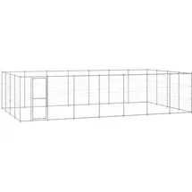 vidaXL Outdoor-Hundezwinger Verzinkter Stahl 33,88 m2