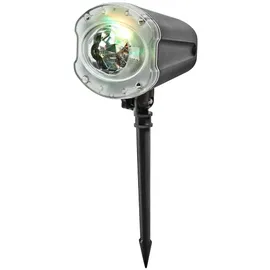 Nedis Dekoratives Licht LED- und Laserprojektor Bunte LED grüner Laser Innen- und Aussenbereich | Fernbedienung, Schwarz