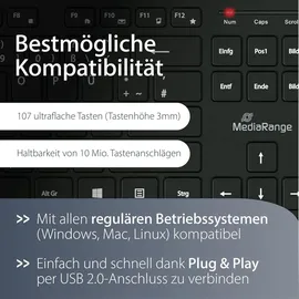MediaRange MROS101 Tastatur DE schwarz