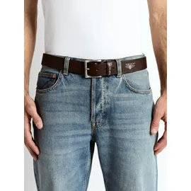 Top Gun Ledergürtel braun 100 cm