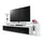 Vladon Leon Lowboard 227 x 52 x 35 cm Schwarz Hochglanz/MDF