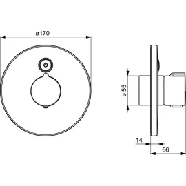 Hansa HANSAELECTRA Duscharmatur Wandmontage für 1 Verbraucher Chrom 81919009