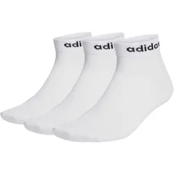 3er Pack adidas Think Linear Knöchelsocken Herren HT3451 - white/black 34-36