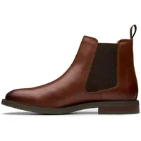 CLARKS Jaxen Easy Chelsea-Stiefel, Black Leather, 40.5 EU