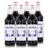 Monin Sirup Lavendel 1L - Cocktails Milchshakes Kaffeesirup (6er Pack)