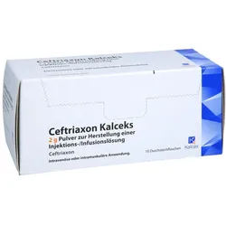 Ceftriaxon Kalceks 2 G Plv.z.her.e.inj./inf.-l. 10 St
