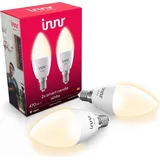 Innr Zigbee E14 LED, funktioniert mit Philips Hue*, smart Lampe warmweiß dimmbar 2-er Pack